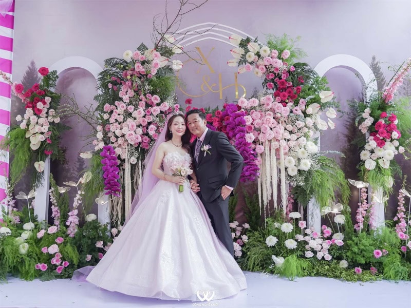 Backrop Chụp ảnh Đám Cưới Thanh Xuân + Trung Hiếu