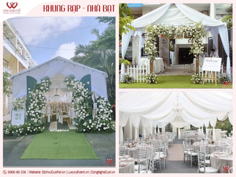 Khung Rạp Cưới Hỏi Tông Trắng