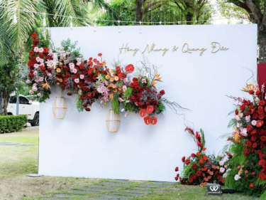 Backdrop đón Khách Lễ đính Hôn