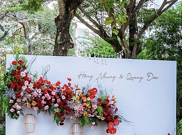 Backdrop đón Khách Lễ đính Hôn
